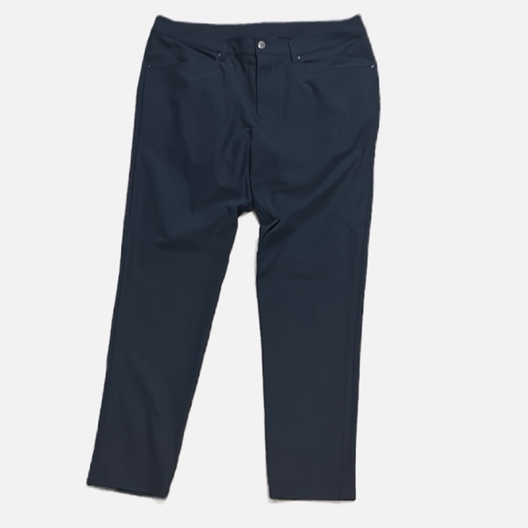 Lululemon ABC Pant Slim 35x 32" Warpstreme Dark Blue Utility Stretch Comfort - Picture 1 of 9